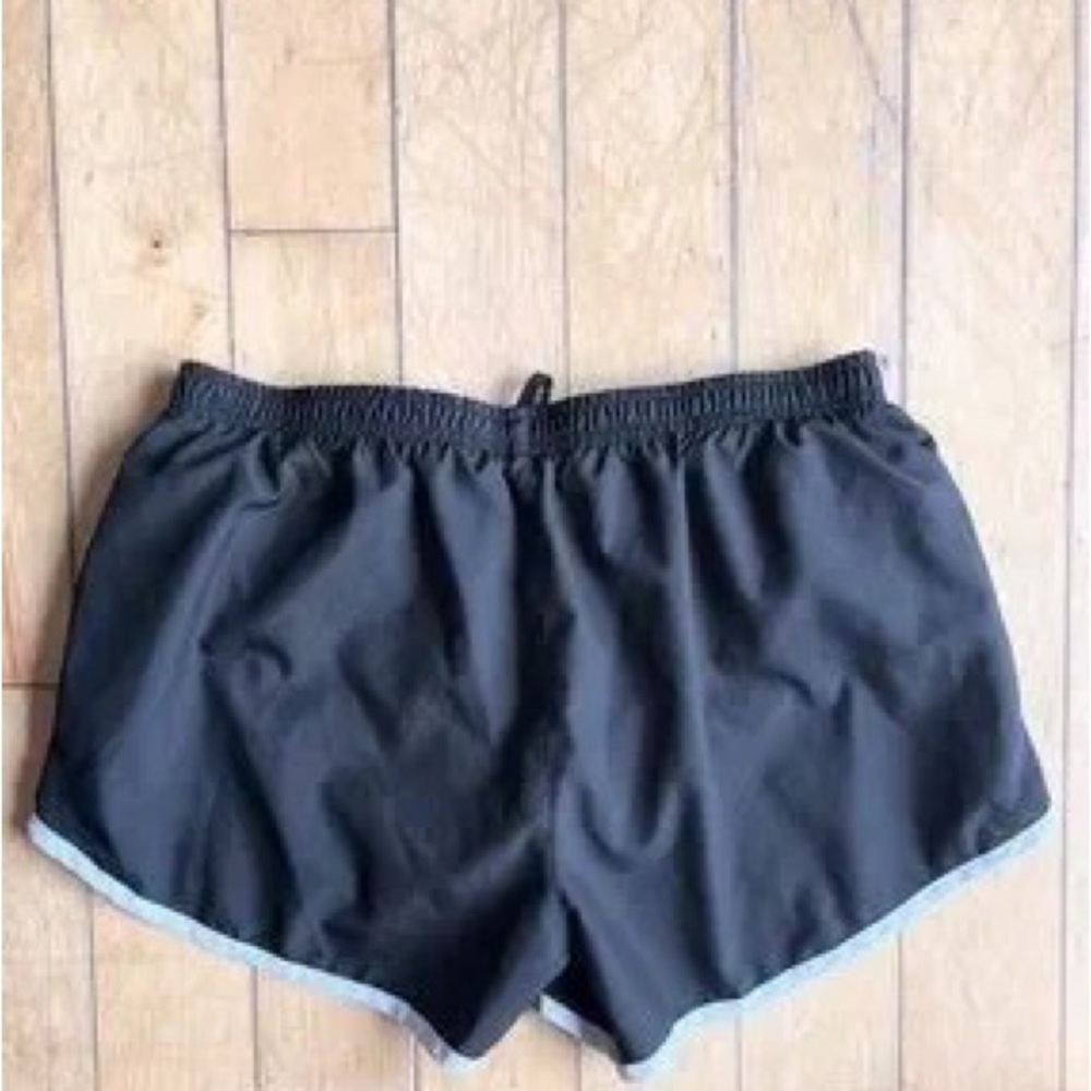 Nike Black Women's Running Shorts with Light Gray Trim - Picture 4 of 5